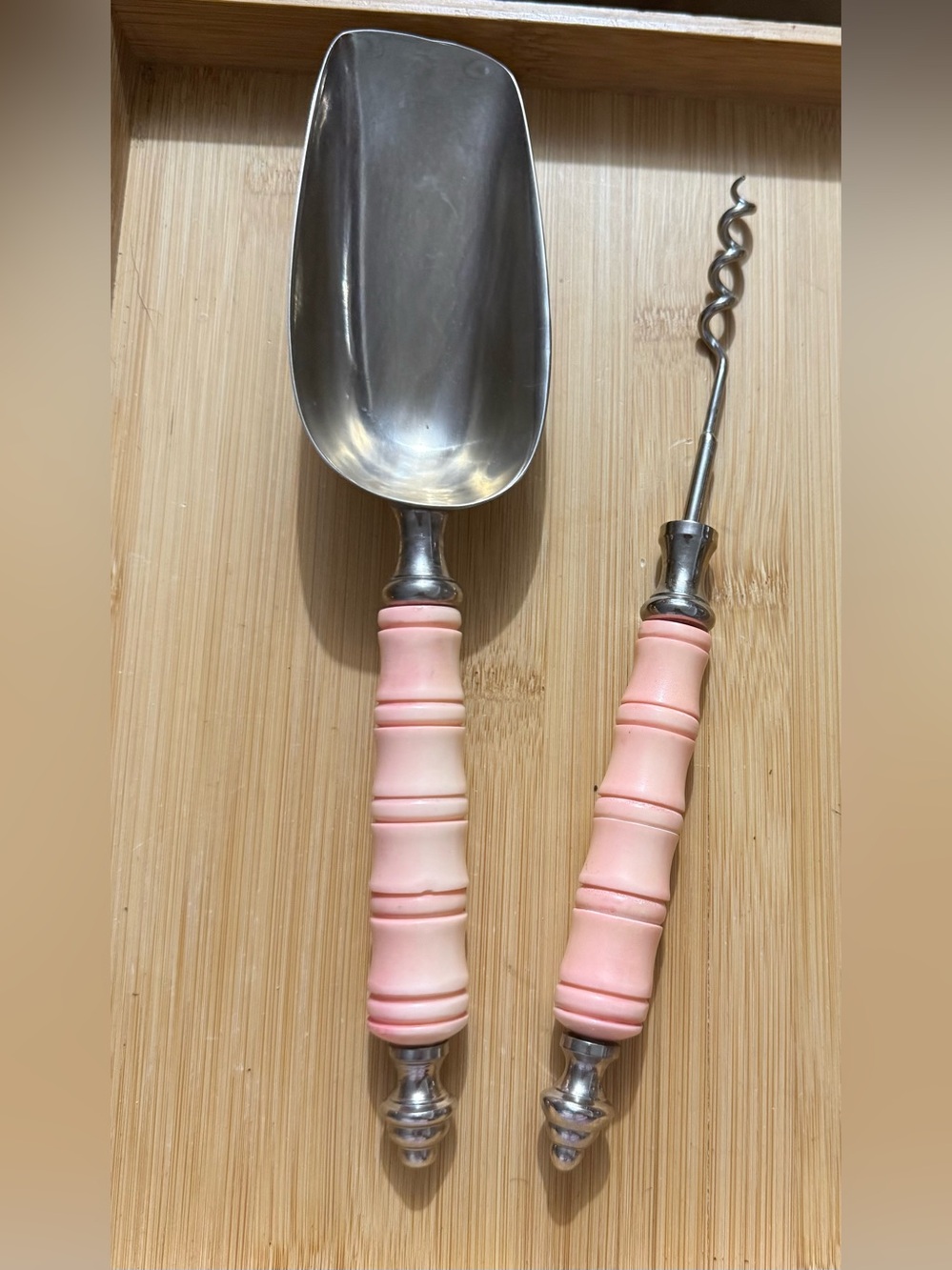 Vintage Cork Screw Bottle Opener and Ice Scooper